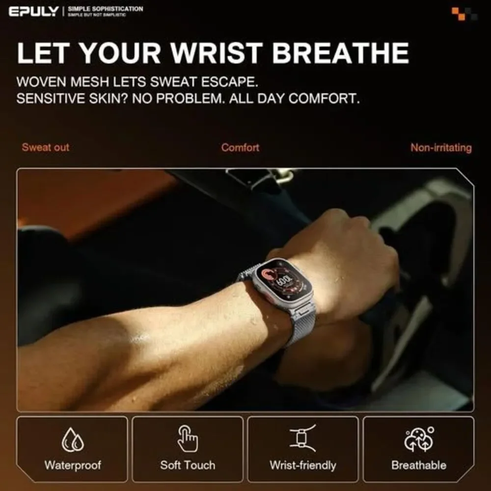 NEW Stainless Steel Milanese Mesh Magnetic Apple Watch Band
